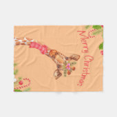 Couverture Polaire Giraffe Lover Giraffes Africa Merry Christmas (Devant (Horizontal))