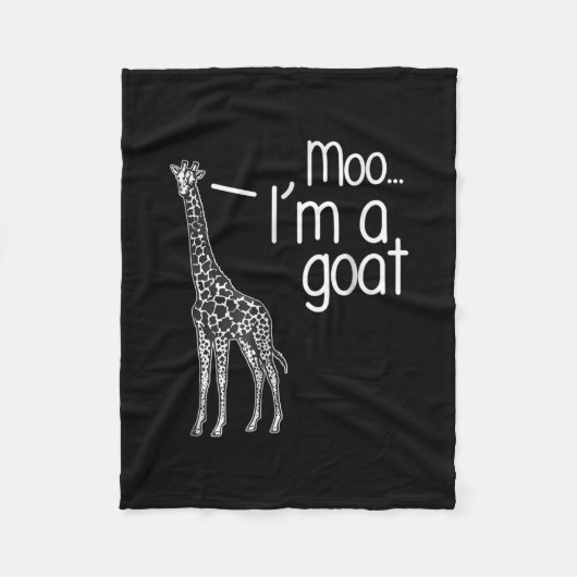 Couverture Polaire Giraffe Moo Je suis une chèvre (Devant)