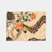 Couverture Polaire Giraffe romantique - Drôle - Messieurs (Devant (Horizontal))