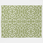 Couverture Polaire Giraffe Safari verte (Devant (Horizontal))