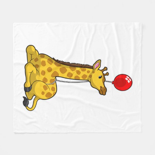 Couverture Polaire Giraffe with Balloon (Devant (Horizontal))