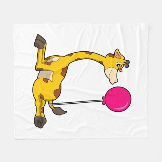 Couverture Polaire Giraffe with Balloon (Devant (Horizontal))