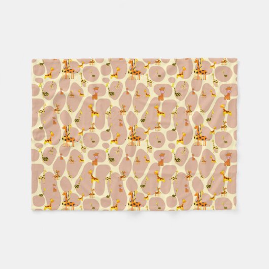 Couverture Polaire Giraffes (Devant (Horizontal))