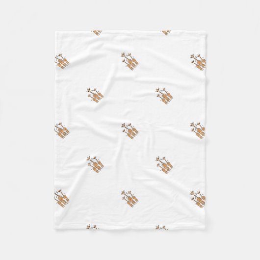 Couverture Polaire Giraffes Bébés mignonnes, animaux de safari (Devant)