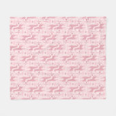 Couverture Polaire Giraffes dans la savane en rose (Devant (Horizontal))