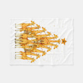 Couverture Polaire Giraffes Forming Christmas Tree Lights Star Safari (Devant (Horizontal))