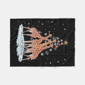 Couverture Polaire Giraffes Xmas Tree Giraffe Christmas Tree Merry Ch (Devant (Horizontal))