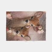 Couverture Polaire Girl Deer Floral Pearl (Devant (Horizontal))