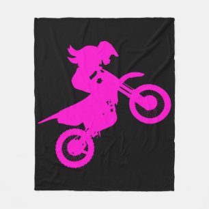 Couverture Polaire Girl Dirt Bike