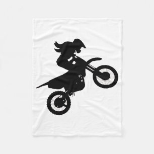 Couverture Polaire Girl Dirt Bike