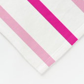 Couverture Polaire Girl Pastel Rose White Stripes Nom (Coin)