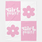 Couverture Polaire Girl Power Retro Flower  (Devant)