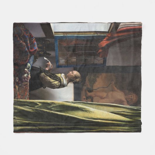 Couverture Polaire Girl Reading a Letter à Open Window, Vermeer (Devant (Horizontal))