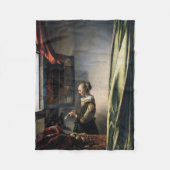 Couverture Polaire Girl Reading a Letter à Open Window, Vermeer (Devant)
