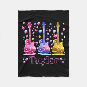 Couverture Polaire Girl Retro Taylor Prénom Personnalisé Super 8