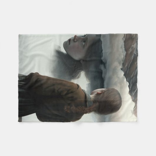 Couverture Polaire Girl with clouds (Devant (Horizontal))