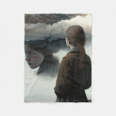 Couverture Polaire Girl with clouds (Devant)