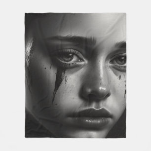 Couverture Polaire Girl with tears