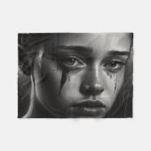 Couverture Polaire Girl with tears (Devant (Horizontal))