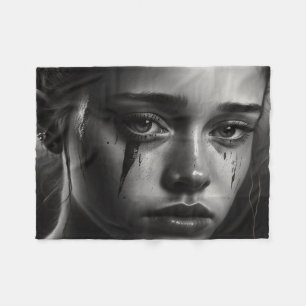 Couverture Polaire Girl with tears