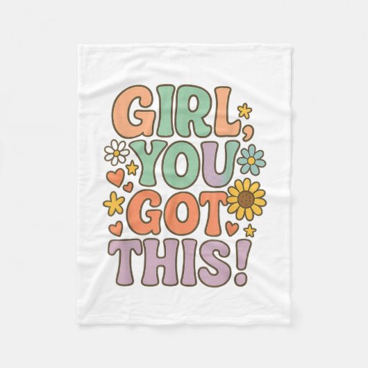 Couverture Polaire Girl You Got This Test Day Wer Motivational Quote  (Devant)