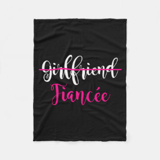 Couverture Polaire Girlfriend Fiancee Shirt Engagement Party Couple T