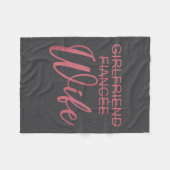 Couverture Polaire Girlfriend Fiancée Wife, Wedding, Just Married, Ma (Devant (Horizontal))