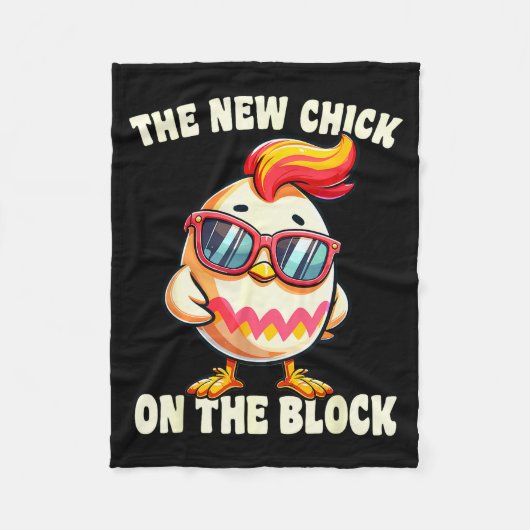 Couverture Polaire Girls New Chick On The Block Egg Hunting Easter Wo (Devant)