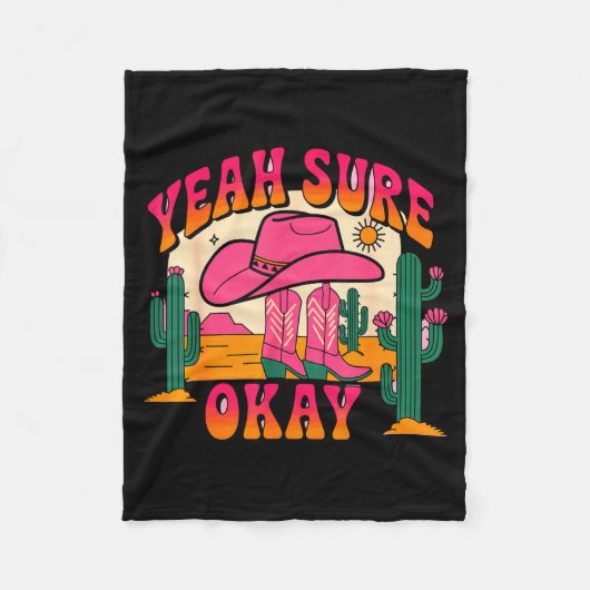 Couverture Polaire Girls Valentines Day Hearts Yeah Sure Okay Western (Devant)