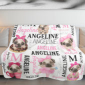 Couverture Polaire Girly Blush Pink Nom du collage Carlins mignons
