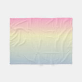 Couverture Polaire girly chic unicorn rose violet pastel arc-en-ciel (Devant (Horizontal))