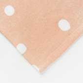 Couverture Polaire Girly Peach White Dots Butterfly   (Coin)