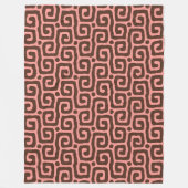 Couverture Polaire girly pink &brown Abstract pattern (Devant)