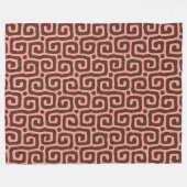 Couverture Polaire girly pink &brown Abstract pattern (Devant (Horizontal))