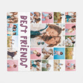 Couverture Polaire Girly violet 20 photo meilleur ami moderne simple (Devant (Horizontal))