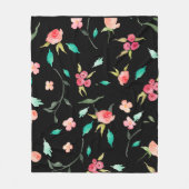 Couverture Polaire Gisements de fleur couvrants d'aquarelle (Devant)