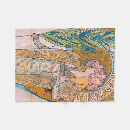 Couverture Polaire Gismonda, Sarah Bernhardt, Mucha (Devant (Horizontal))