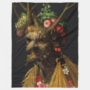 Couverture Polaire Giuseppe Arcimboldo - Quatre saisons en une tête