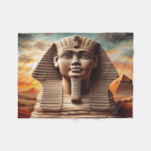 Couverture Polaire Giza Sphinx Head avec Pyramides Egypte Travel (Devant (Horizontal))