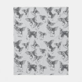 Couverture Polaire Gizmo | Black & White Pattern (Devant)