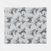 Couverture Polaire Gizmo | Black & White Pattern (Devant (Horizontal))