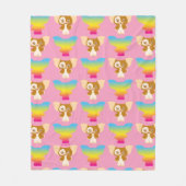 Couverture Polaire Gizmo | Motif arc-en-ciel (Devant)