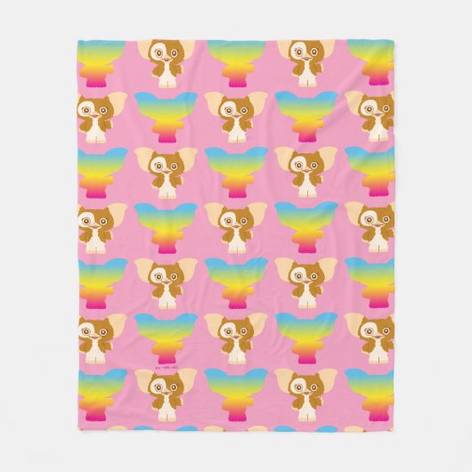 Couverture Polaire Gizmo | Motif arc-en-ciel (Devant)