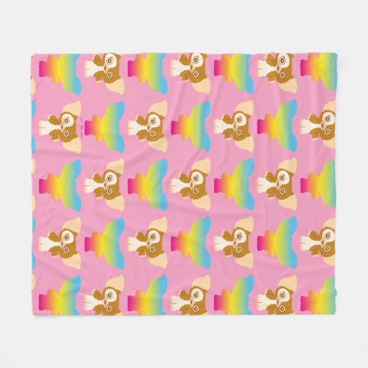 Couverture Polaire Gizmo | Motif arc-en-ciel (Devant (Horizontal))