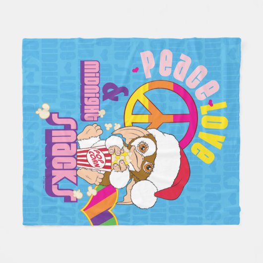 Couverture Polaire Gizmo | Peace Love & Midnight Snacks (Devant (Horizontal))