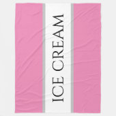 Couverture Polaire GLACE CREAM Amusant Stylish Rose White Racing Stri (Devant)