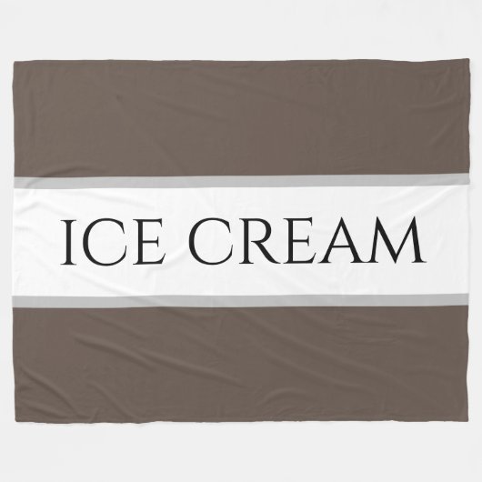 Couverture Polaire GLACE CRÈME Chocolat Brown Vanille Blancs (Devant (Horizontal))