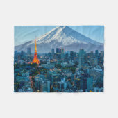 Couverture Polaire Glace et neige | Mt. Fuji et Tokyo Skyline (Devant (Horizontal))