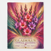 Couverture Polaire Gladiolus d'août Fleur de naissance Conscience flo (Devant)