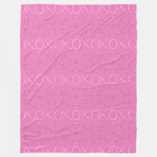 Couverture Polaire Glam XOXO Or Rose (Devant)
